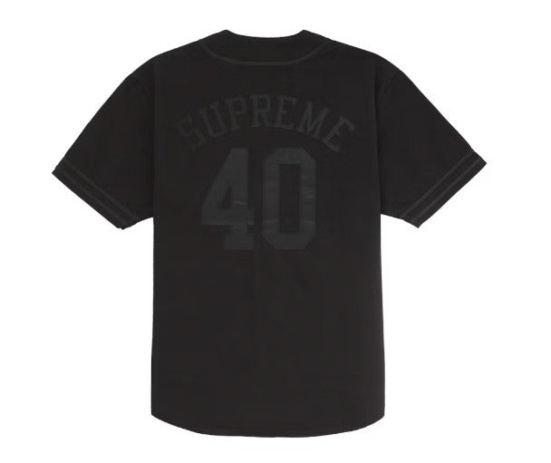 Supreme 40 Acres Twill Baseball Jersey Black