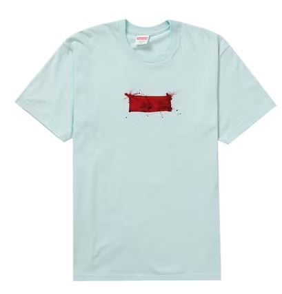 Supreme Ralph Steadman Box Logo Tee Pale Blue