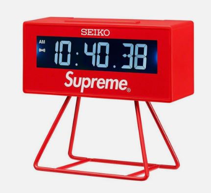 SUPREME x SEIKO Red Marathon Clock