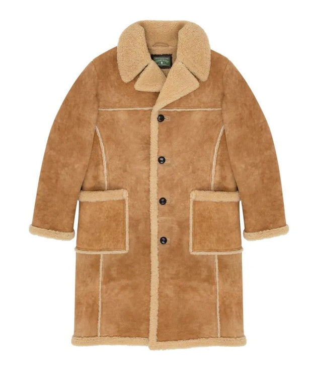 Denim Tears Full-Length Winter Recess NYC Shearling Coat