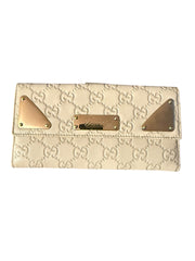 Preowned Gucci Embossed GG Pattern Leather Wallet