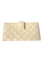 Preowned Gucci Embossed GG Pattern Leather Wallet