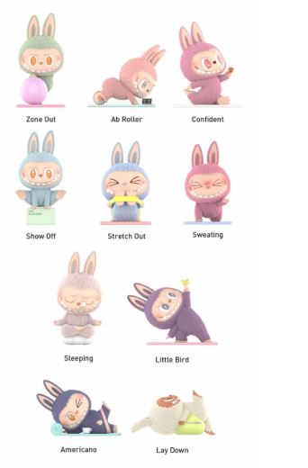 The Monsters Lazy Yoga Labubu Pop Mart Original