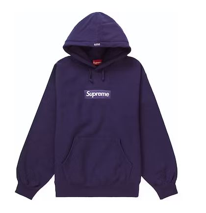 SUPREME BOX LOGO PURPLE HOODIE