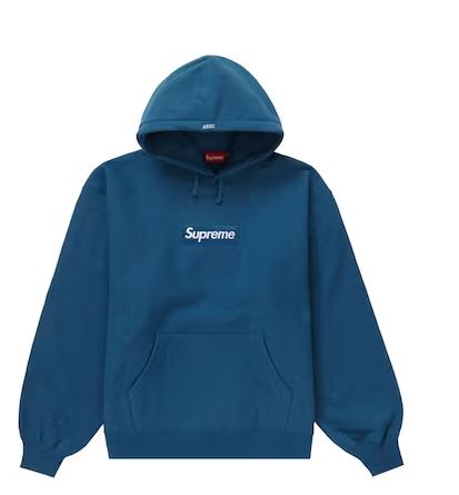 SUPREME BOX LOGO HOODIE BLUE