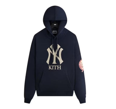 Kith x New York Yankees Plush Fleece Cropped Braxton Hoodie