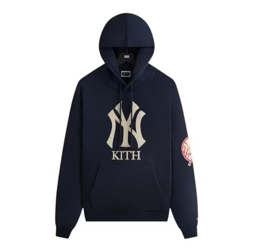 Kith x New York Yankees Plush Fleece Cropped Braxton Hoodie