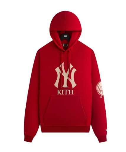 Kith x New York Yankees Plush Fleece Cropped Braxton Hoodie