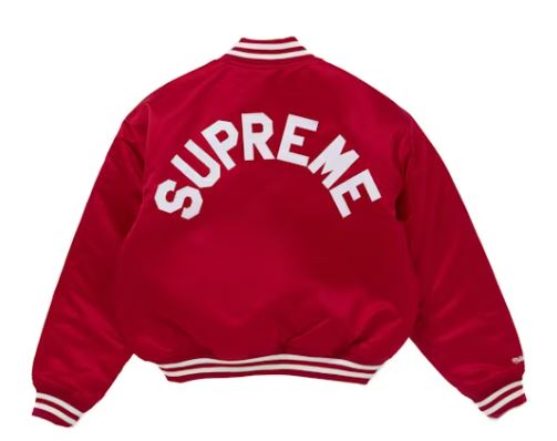 Supreme Mitchell & Ness Satin Varsity Jacket (FW24)