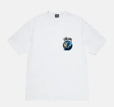 Stussy x Born X Raised 8 Ball Tee 'White'